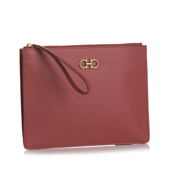 Pre-Loved Ferragamo Gancini Clutch - Picture 2 of 9